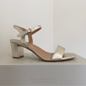 Naturalizer Silver (champagne color) Women's 2-inch block-heel Sandals, 7.5W